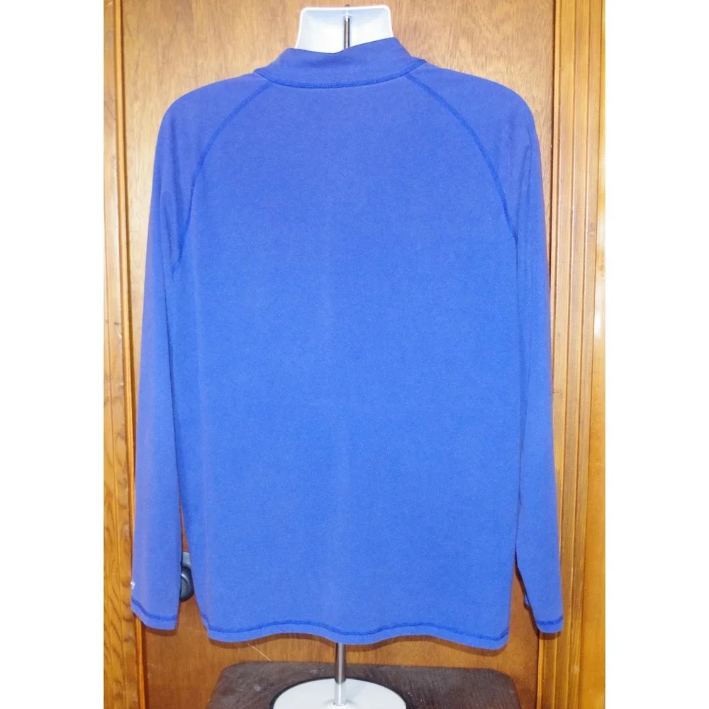 Carhartt Force Men L Blue Quarter Zip Pullover Relaxed Fit Long Sleeve Shirt